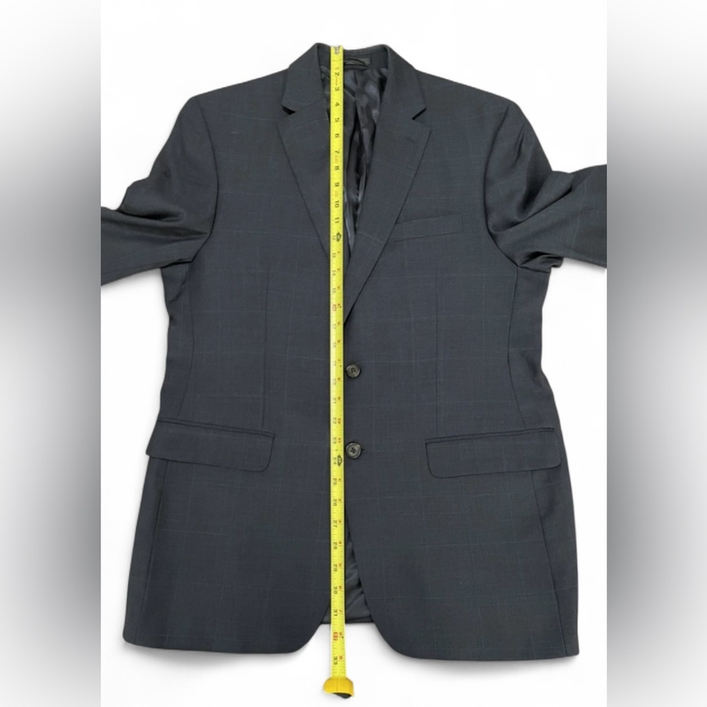 Polo Lauren Ralph Lauren 40R Blue Windowpane Plaid Wool Sport Coat Single Vent - Picture 12 of 13